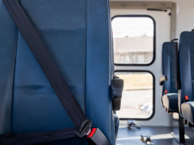 Crestline bus and Freedman seating